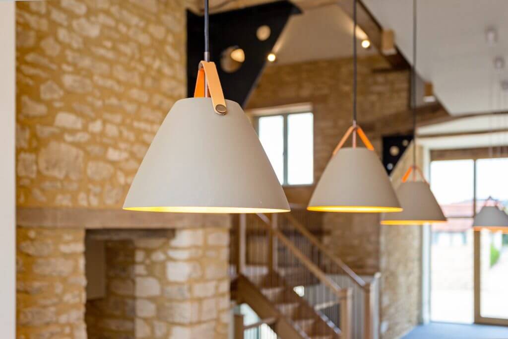 The Tithe Barn Stanley Downton kitchen Lights