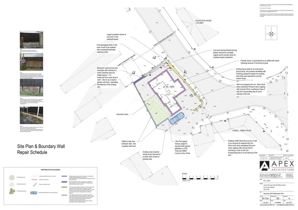 M117 202A Boundary wall restoration plan 1